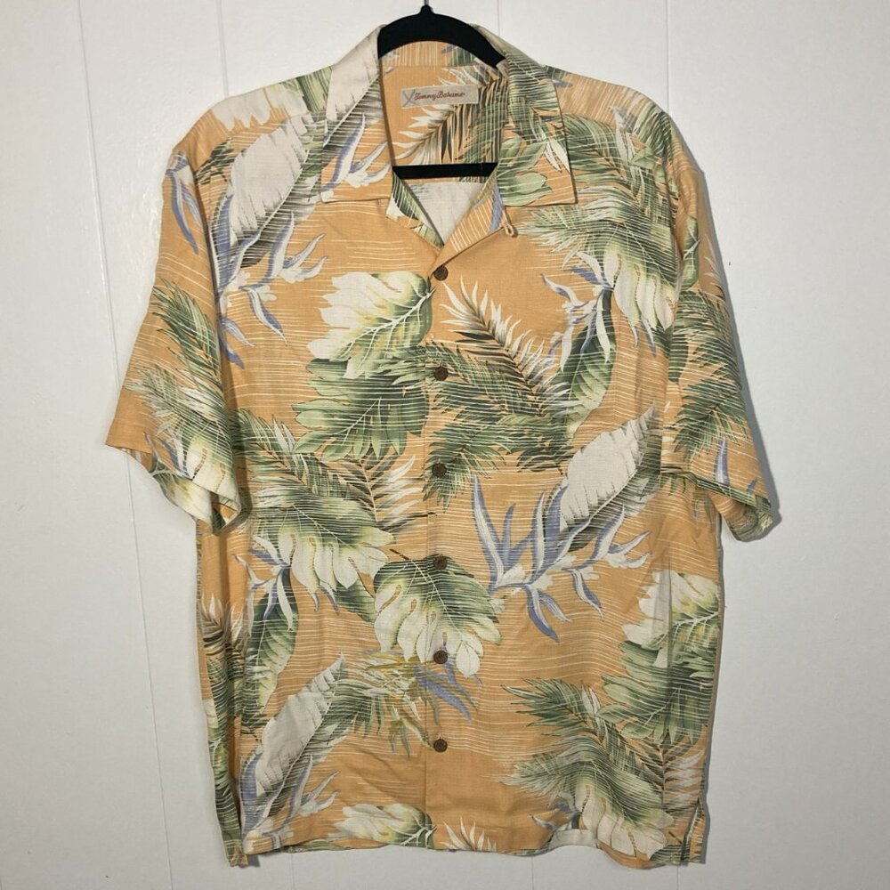 Tommy Bahama Men's Tropical Silk Shirt, Size Large L, Casual/Beach Wear vintage